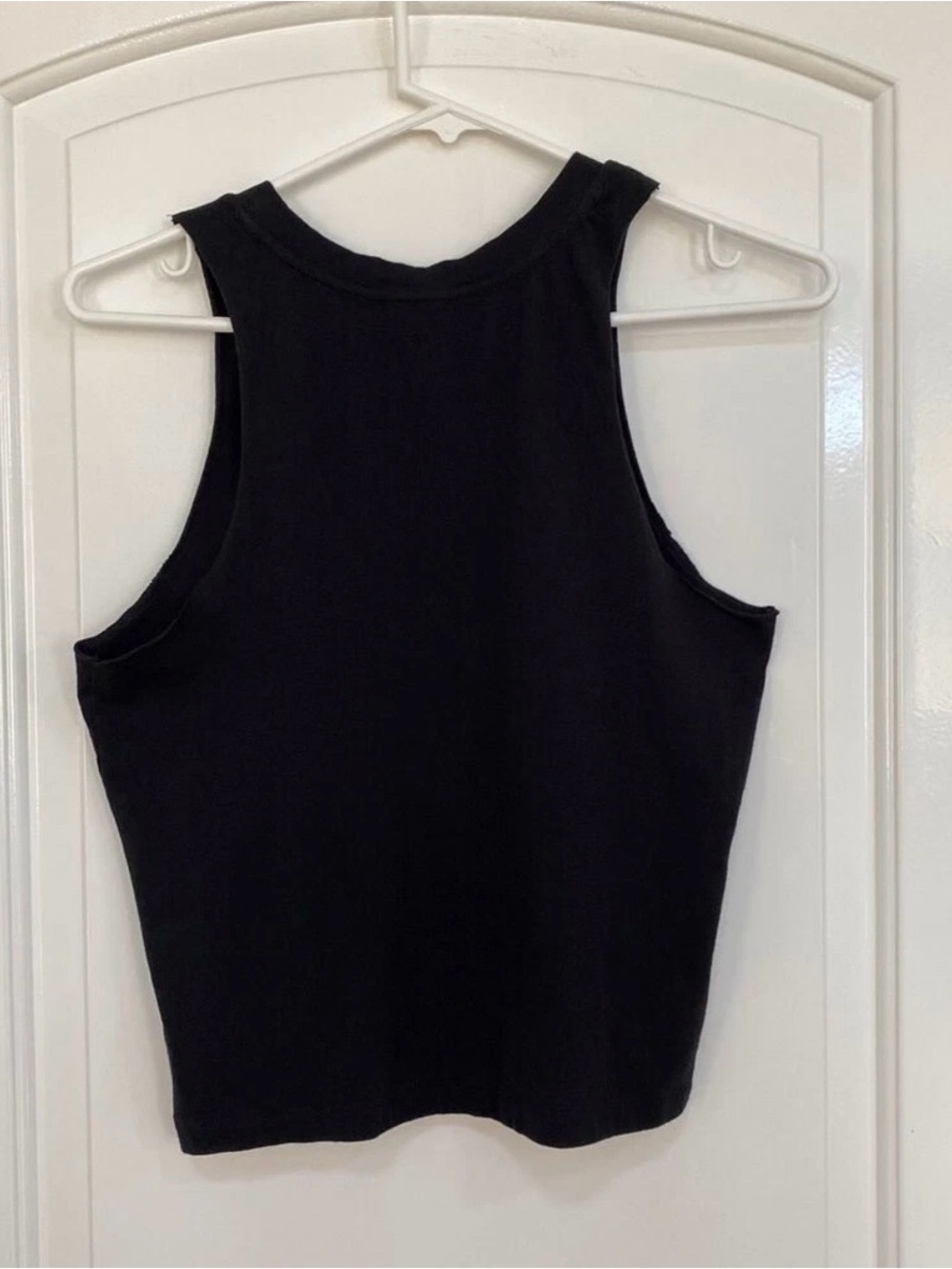 PINK Victoria's Secret Mesh V Detail Sleeveless Black Tank Top Women's Size XS - Picture 2 of 5